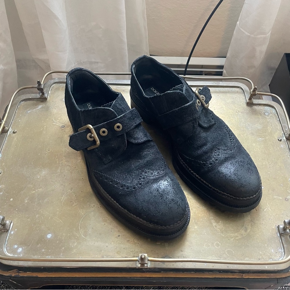 Vintage Dolce & Gabbana Monkstrap Suede Derby Shoes